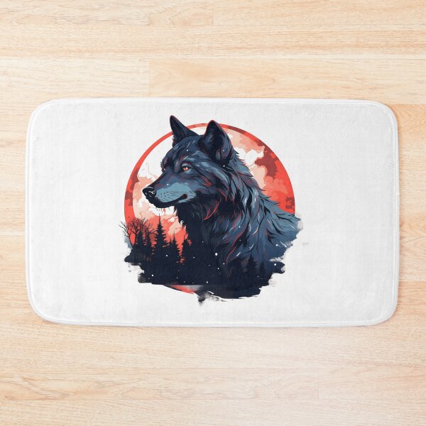 Item preview, Blue WolfDog, Red Moon designed and sold by taujiart.