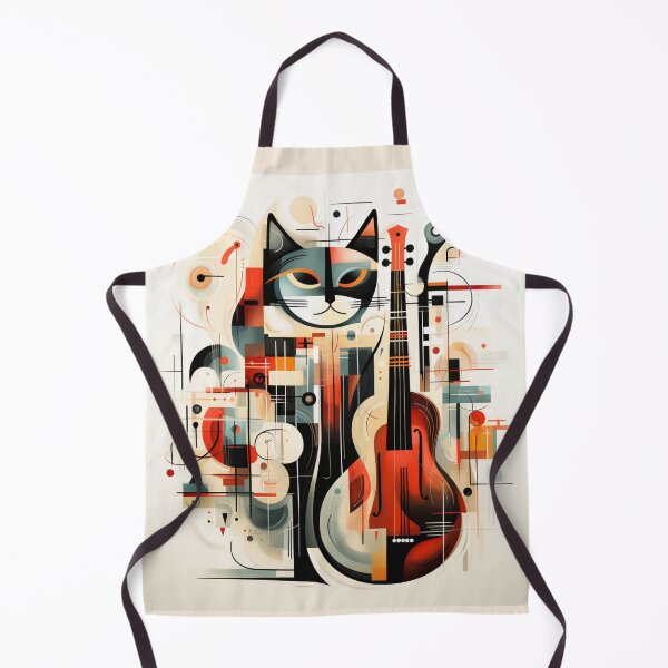 Item preview, Cat Playing Violin Abstract Painting Wassily Kandinsky Style designed and sold by khachiche.