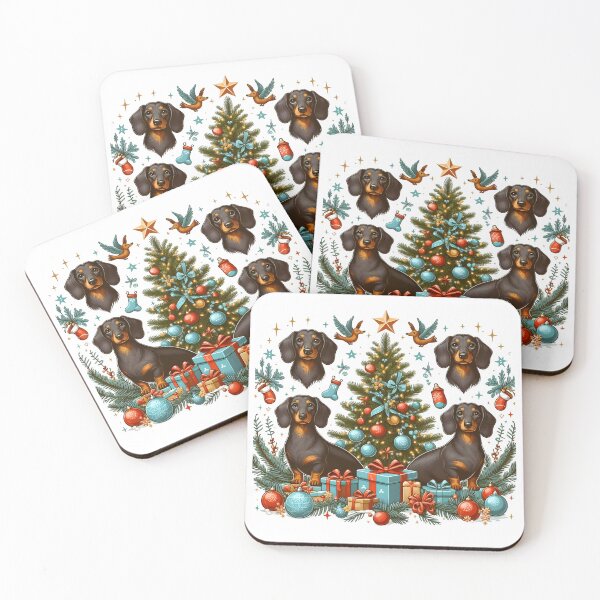 Item preview, Dachshund Christmas Tree designed and sold by GalaxyGraffiti.