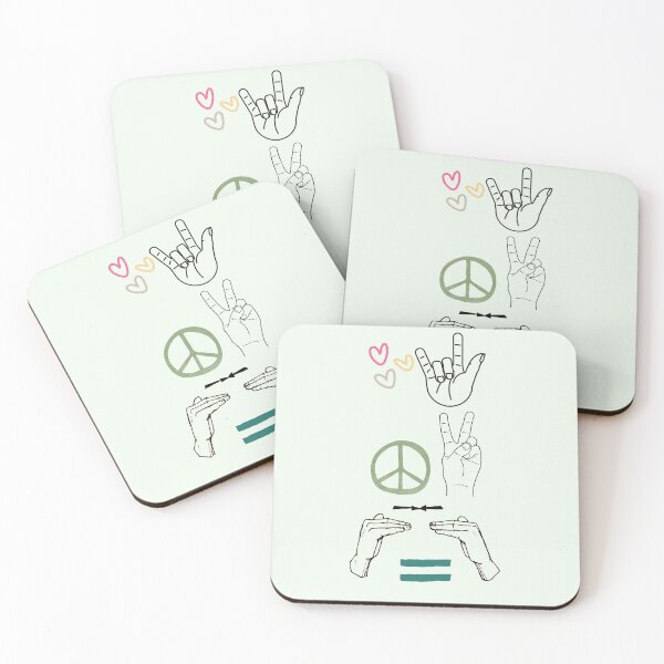 Item preview, Auslan Love Peace Equality  designed and sold by Guess4best.