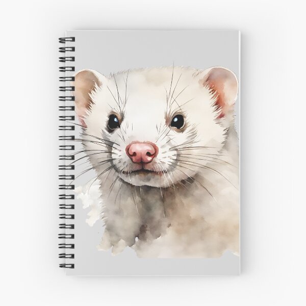 Item preview, Ferret Dark-Eyed White Watercolor Art Style designed and sold by LDJBlank.