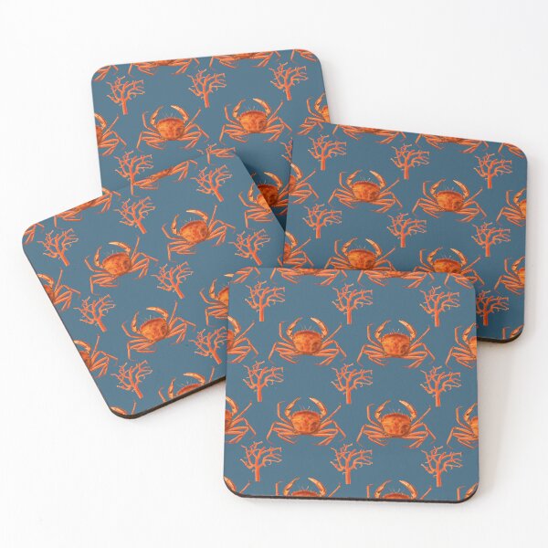 Item preview, Coral and Crab Vintage Illustration designed and sold by Coastal Garden Design Studio.