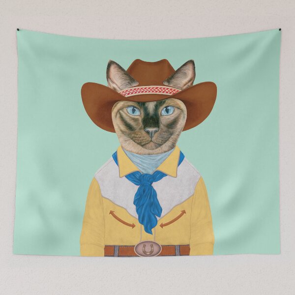 Item preview, Siamese Cowboy Cat designed and sold by AnimalCrew.