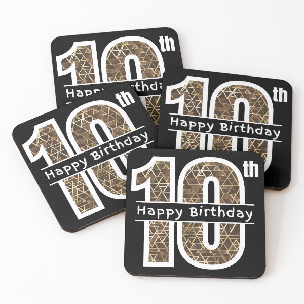 Item preview, Happy 10th Ten Tenth Birthday designed and sold by Compusmurf Design.