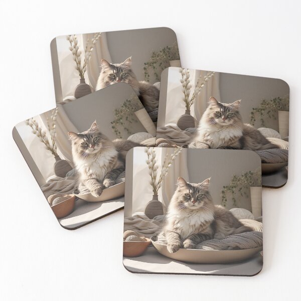 Artikelvorschau, Earth-Tone Cat Comfort entworfen und verkauft von PixelPrisma.