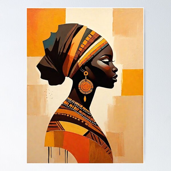 Item preview, African woman with earth colors designed and sold by prettyteeart.