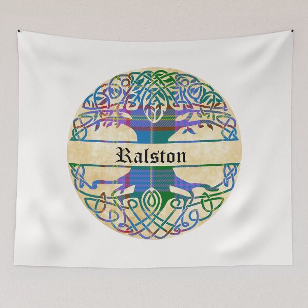 Item preview, Ralston Tree of Life Clan Scottish Surname tartan designed and sold by BagTown Clans.