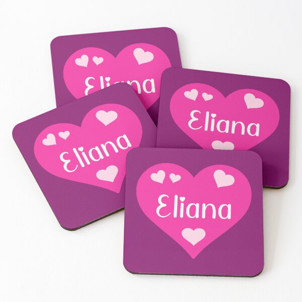 Item preview, Eliana Name Pink Heart  designed and sold by Jeallan Designs.