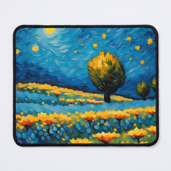 Item preview, Flower Field Night in Van Gogh Style designed and sold by MadamEnne.