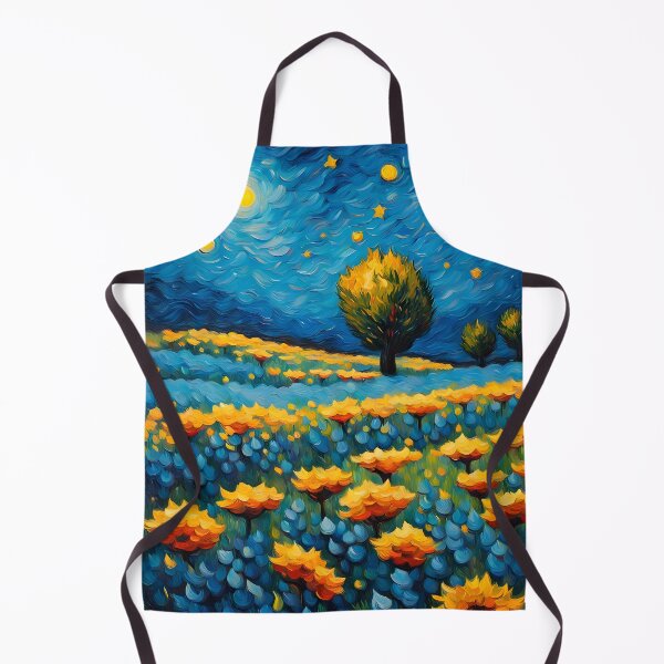 Item preview, Flower Field Night in Van Gogh Style designed and sold by MadamEnne.