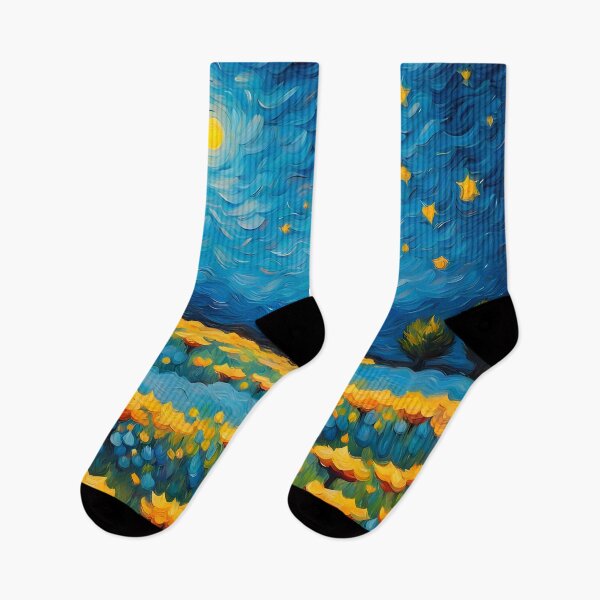 Item preview, Flower Field Night in Van Gogh Style designed and sold by MadamEnne.