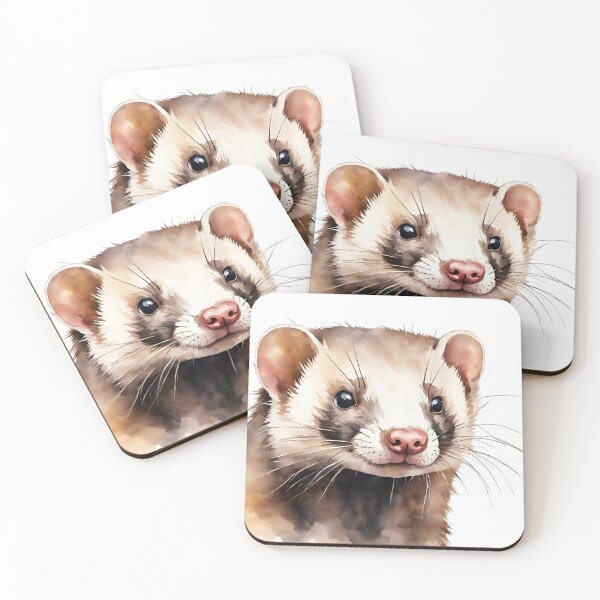 Item preview, Ferret Sable Watercolor Art Style designed and sold by LDJBlank.
