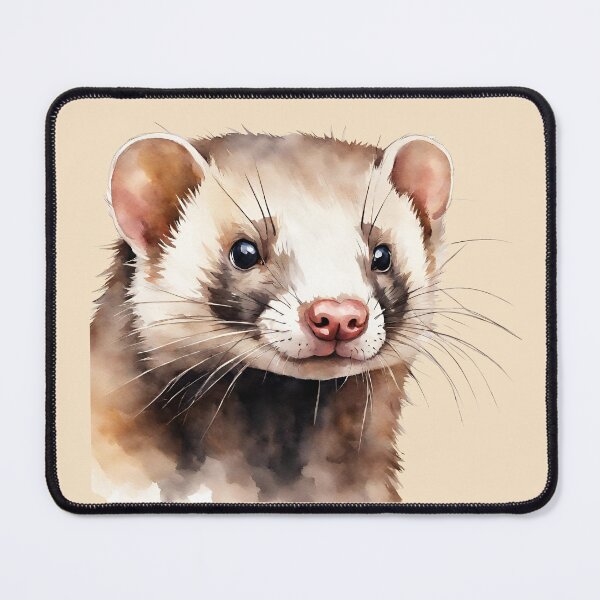 Item preview, Ferret Sable Watercolor Art Style designed and sold by LDJBlank.