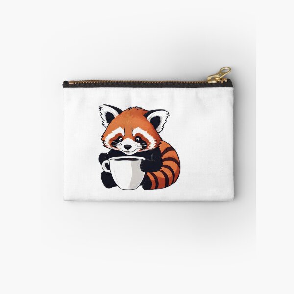 Item preview, Kawaii Red Panda Drinking Coffee Design  designed and sold by VisualMotivator.