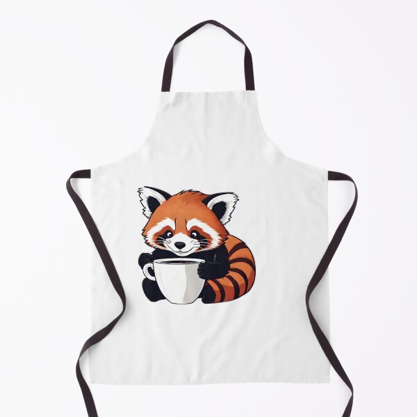 Item preview, Kawaii Red Panda Drinking Coffee Design designed and sold by VisualMotivator.