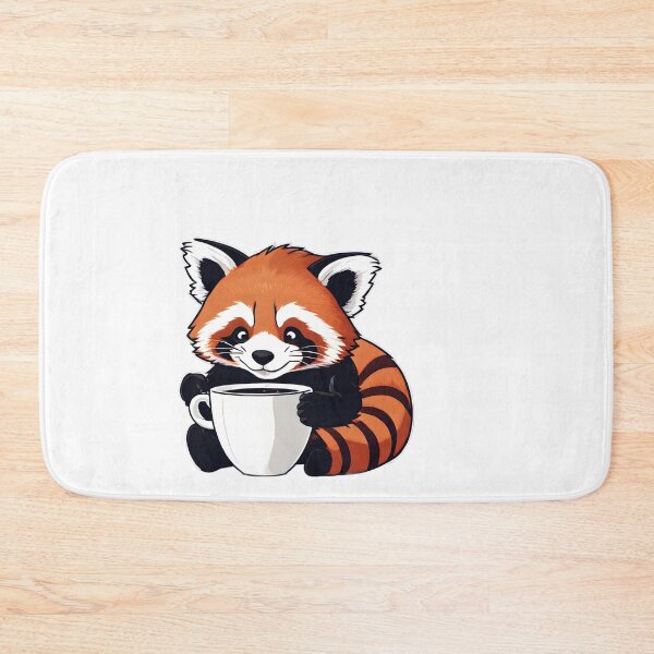 Item preview, Kawaii Red Panda Drinking Coffee Design  designed and sold by VisualMotivator.