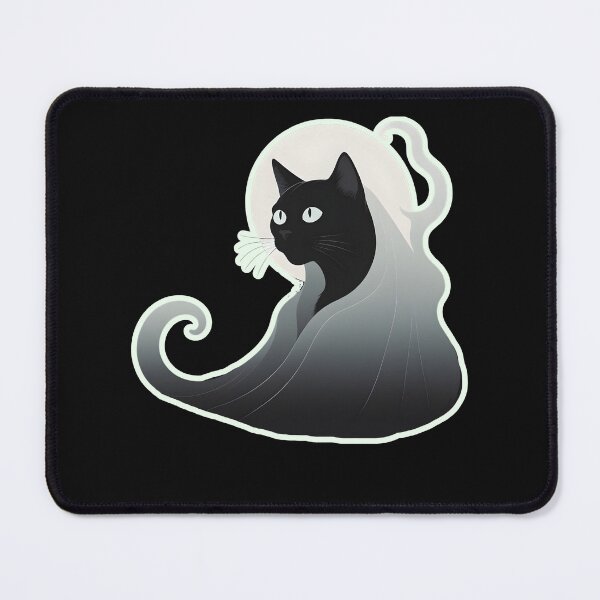Item preview, black cat ghost  designed and sold by Catophile.