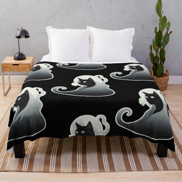 Item preview, black cat ghost designed and sold by Catophile.