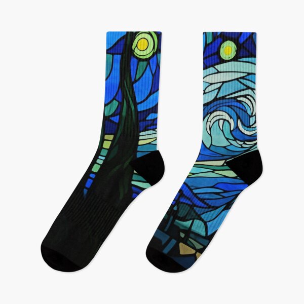 Item preview, Van gogh Starry Night Stained Glass Art Painting designed and sold by Vangoholic.
