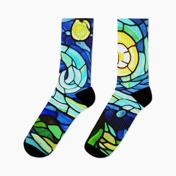 Item preview, Van gogh Starry Night Stained Glass Art Painting designed and sold by Vangoholic.