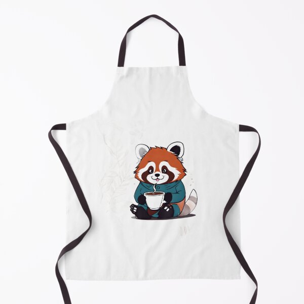 Item preview, Kawaii Red Panda Drinking Hot Coffee Design designed and sold by VisualMotivator.