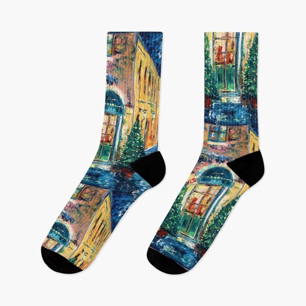 Item preview, A Familiar Street in The Old Town Before Christmas designed and sold by Natalia_Shchip.