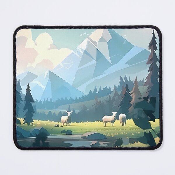 Item preview, Paper Cutout Sheep field- Geometric designed and sold by octoboobs.