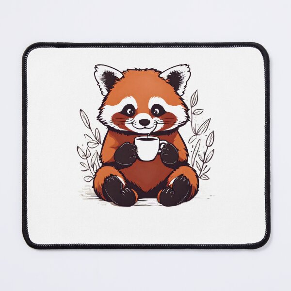 Item preview, Red Panda Drinking Coffee Design designed and sold by VisualMotivator.