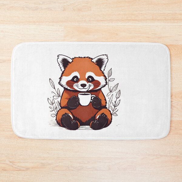 Item preview, Red Panda Drinking Coffee Design  designed and sold by VisualMotivator.