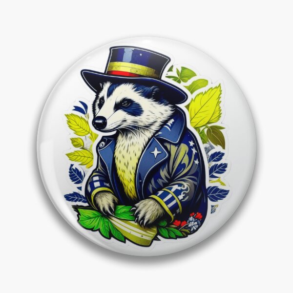 Item preview, The rococopunk American badger sticker designed and sold by spoo-art.