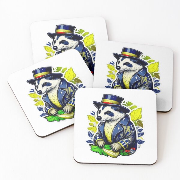 Item preview, The rococopunk American badger sticker designed and sold by spoo-art.