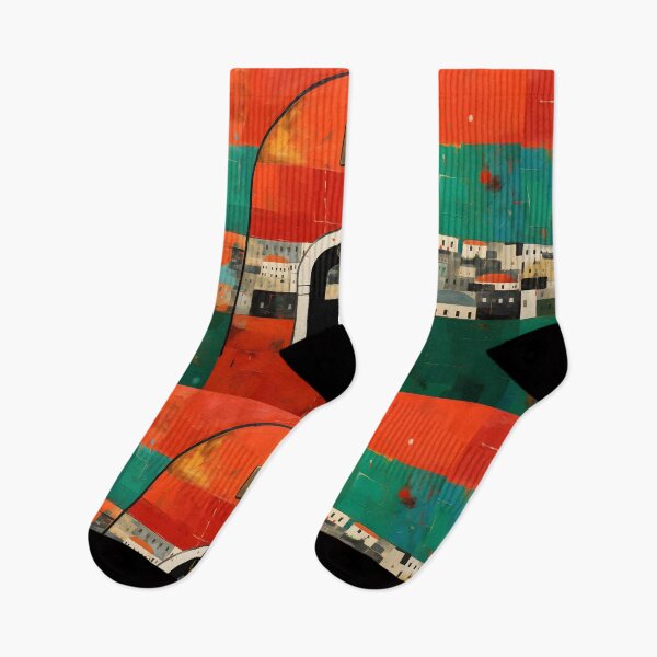 Item preview, The Old City, The Lock, and the Hope- Bold Vivid Color Blocks in a Fauvist Ode to Nostalgia, Renewal, and the Enduring Spirit designed and sold by OlfactoART Studio.