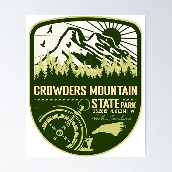 Item preview, Crowders Mountain State Park North Carolina - NC Green Badge Forest and Wilderness  designed and sold by mountainfad.