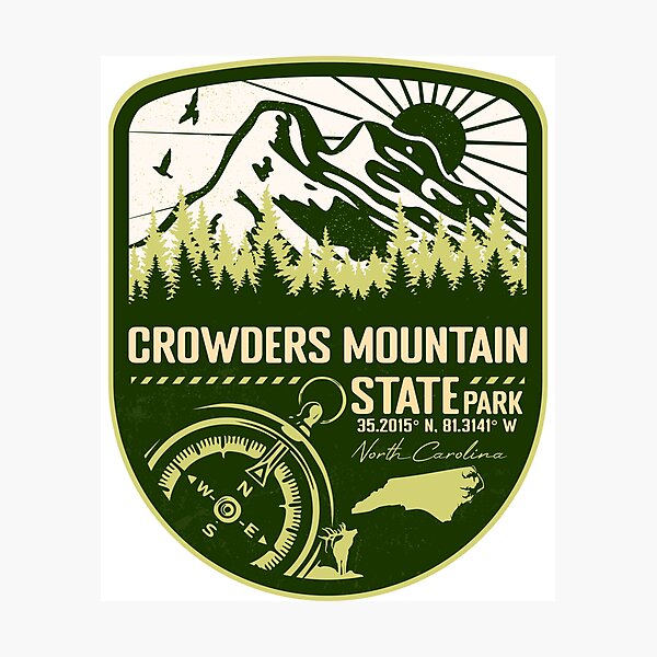 Item preview, Crowders Mountain State Park North Carolina - NC Green Badge Forest and Wilderness  designed and sold by mountainfad.