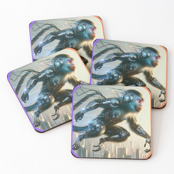 Item preview, Monkey Matrix - Hologram Primate designed and sold by MrAI-Store.