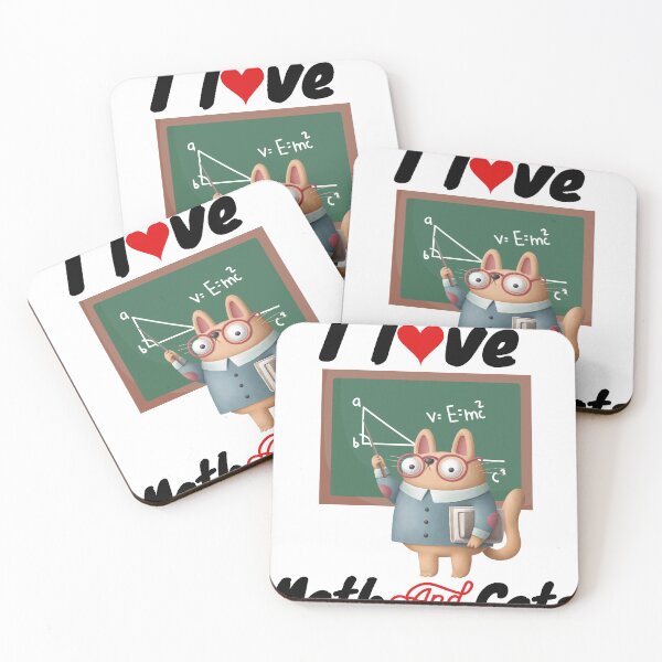 Item preview, Math Kitty Cat, I Love Math And Cats Mathematics Math designed and sold by belladesign7.