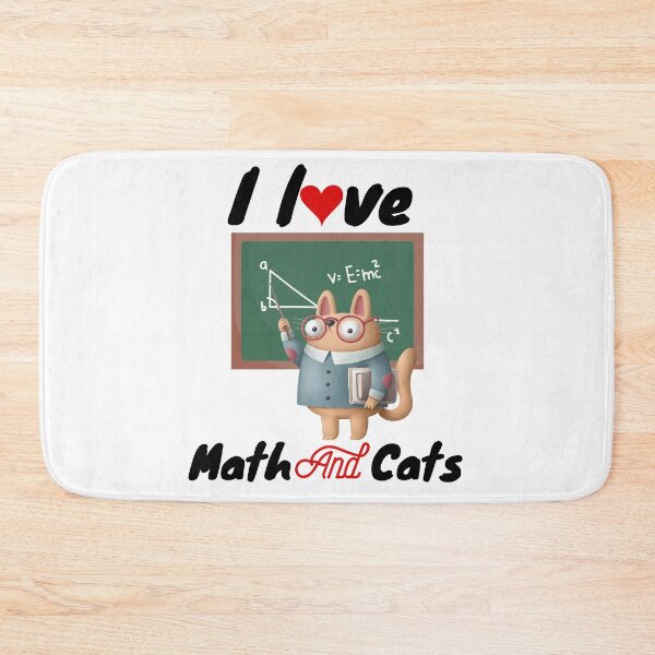Item preview, Math Kitty Cat, I Love Math And Cats Mathematics Math designed and sold by belladesign7.