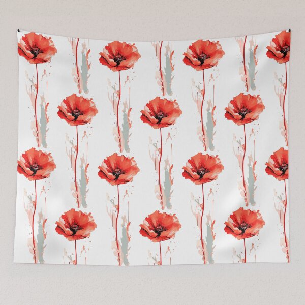 Item preview, Poppy flower, paint splashes designed and sold by iclipart.