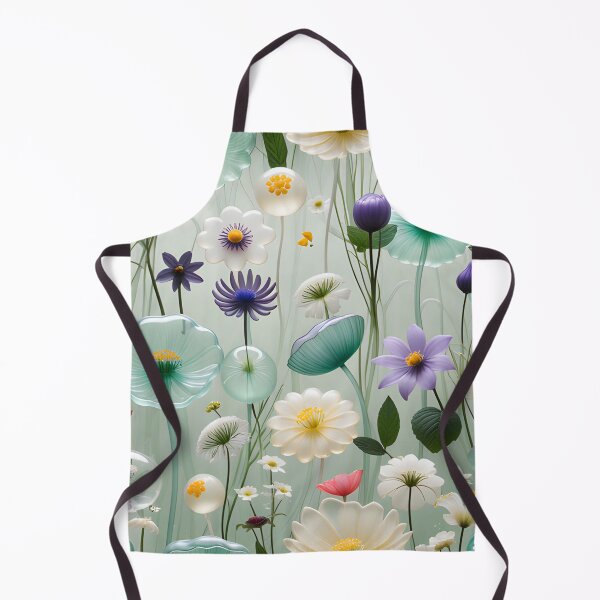 Item preview, Glassy, pastel, delicate, wild 3D flowers, part 5 - expressive botanical pattern. designed and sold by My-fake-places.