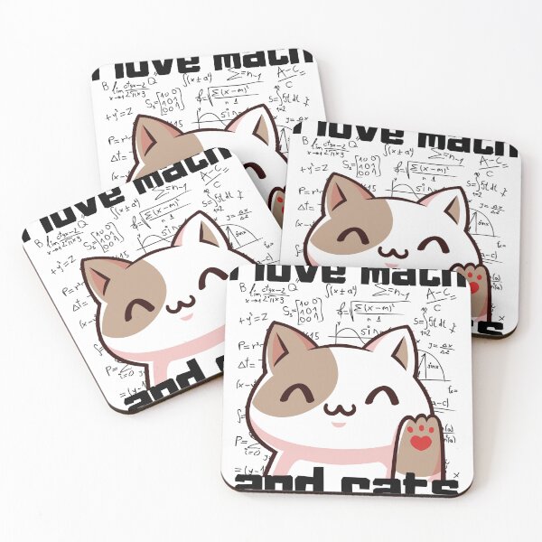 Item preview,  Math Kitty Cat, I Love Math And Cats Mathematics Math designed and sold by belladesign7.