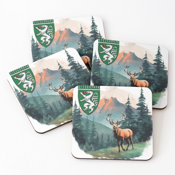 Item preview, Styria with coat of arms, mountains & landscape designed and sold by Andrea-Design.