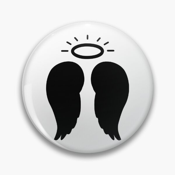 Item preview, Angel black wing silhuette with gloria, black designed and sold by EvaAngel.