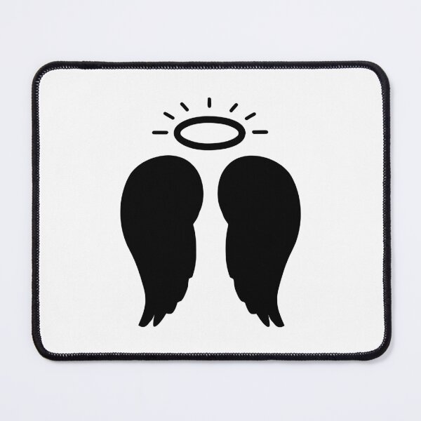 Item preview, Angel black wing silhuette with gloria, black designed and sold by EvaAngel.