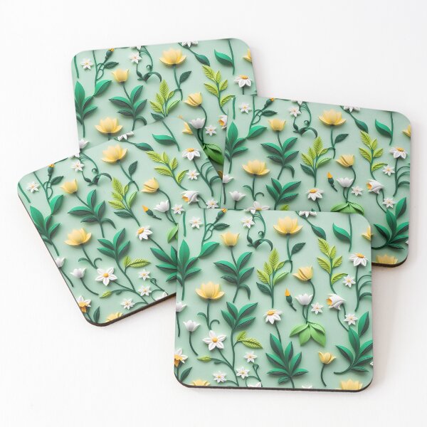 Item preview, Realistic intense 3D wild flowers/1 - expressive botanical pattern. designed and sold by My-fake-places.