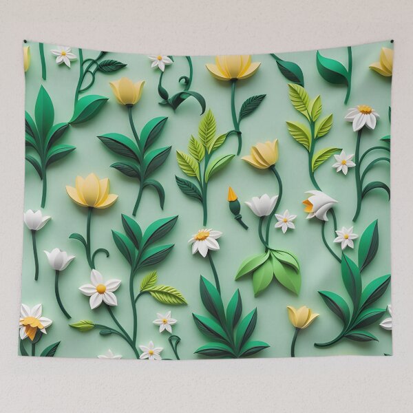 Item preview, Realistic intense 3D wild flowers/1 - expressive botanical pattern. designed and sold by My-fake-places.