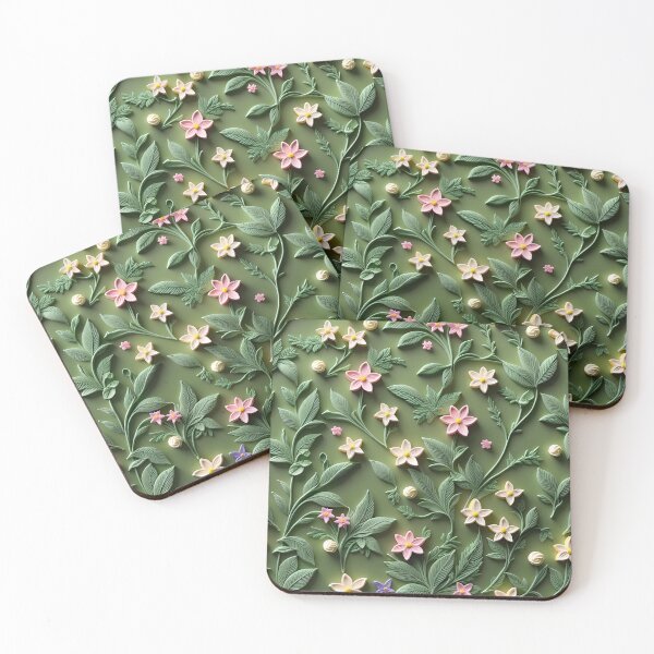 Item preview, Realistic intense 3D wild flowers/3 - expressive botanical pattern. designed and sold by My-fake-places.