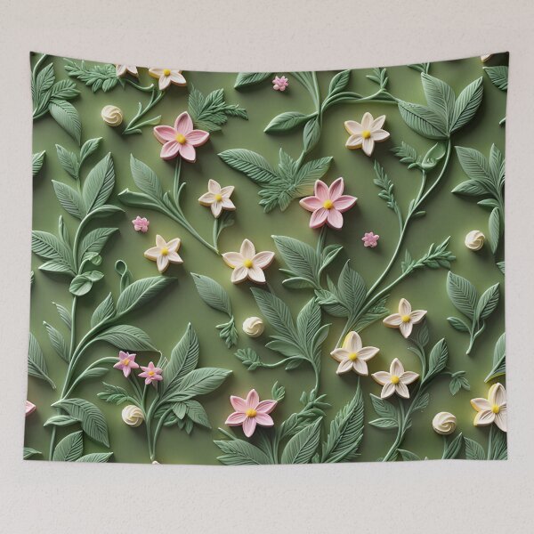 Item preview, Realistic intense 3D wild flowers/3 - expressive botanical pattern. designed and sold by My-fake-places.