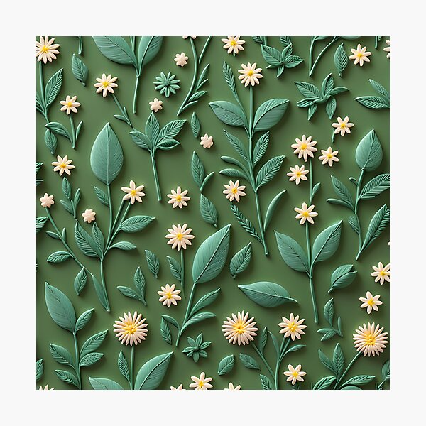 Item preview, Realistic intense 3D wild flowers/4 - expressive botanical pattern. designed and sold by My-fake-places.