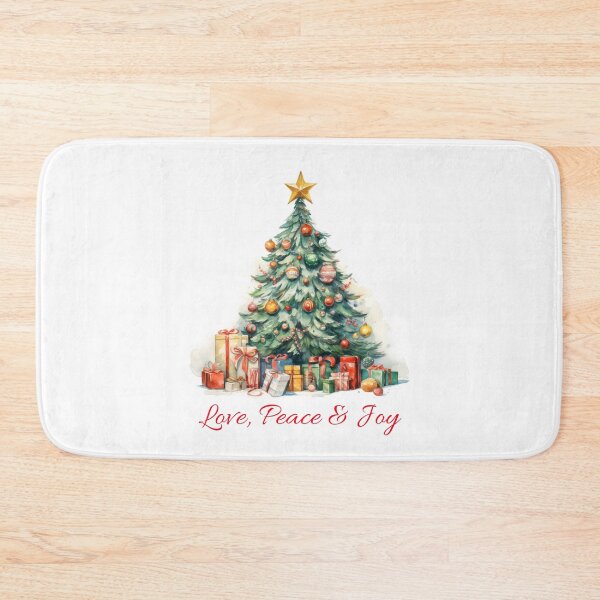 Item preview,  Watercolor Christmas Tree Vintage Retro Aesthetic Love Peace Joy designed and sold by OliveAndSnow.