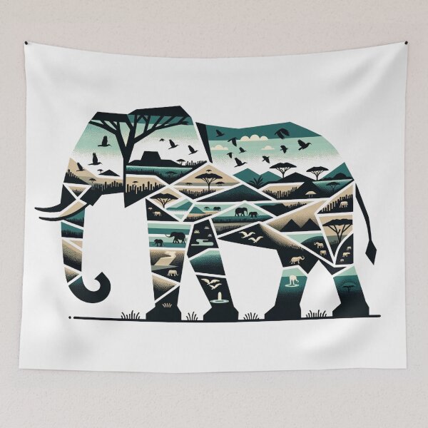 Item preview, Elephant II designed and sold by FarbenFabel.